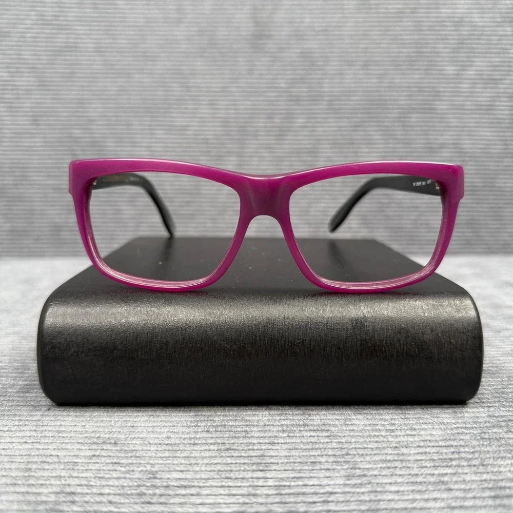 Carraro Eyewear Design 153 Purple Black Rectangular‎ Y2k Frames Italy 55-15-140